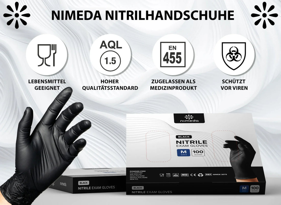 Nimeda® Nitrilhandschuhe – Schwarz