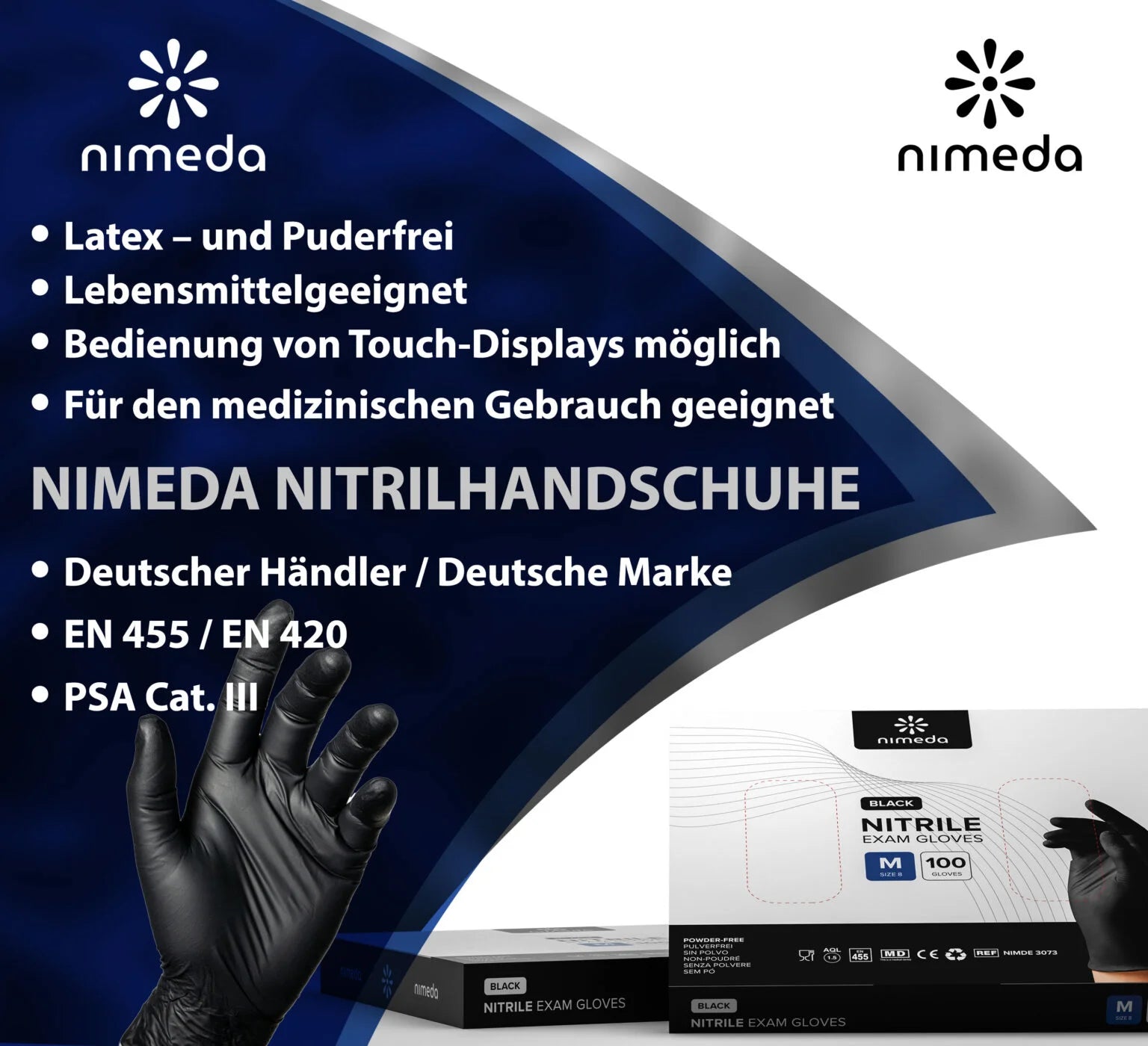 nitril handschuhe schwarz dm Nimeda® Nitrilhandschuhe – Schwarz